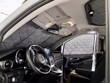 Fahrerhaus-Isolierung - Magnet-Thermomatte für Mercedes-Benz Marco Polo, Horizon, Activity (W447) & Mercedes-Benz V-Klasse / Vito ab BJ2014 (Grau) | Schwarz