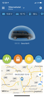 The smart parking heater control, alarm system, localisation, immobiliser, via app for Mercedes-Benz Marco Polo (W447) from model year 2014 onwards