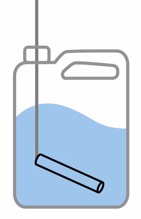 Chauffe-eau pour réservoir d'eau fraîche ou bidon 12 volts 75 watts, régulation thermostatique 37 - 40 degrés