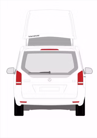 1sternehotel lettering stickers / stickers for the pop-up roof in various fonts and colours fat 29 x 3.3cm | black