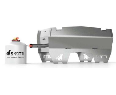 SKOTTI Grill Barbecue à gaz en acier inoxydable avec tuyau de gaz avec régulateur & sac gratuit