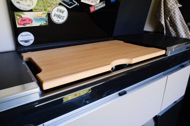 Cutting board, storage board, worktop, camping tray made of beech for Mercedes-Benz Marco Polo (W447) from 2014 onwards
