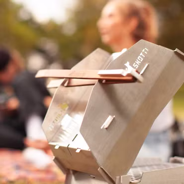 Deckel für SKOTTI Grill, Edelstahl steckbar, Ofen-/Toastfunktion.+Windschutz