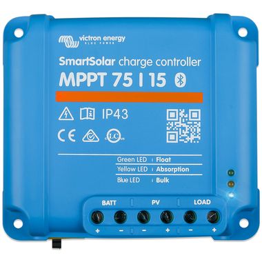 Victron Energie MPPT Smart Solar charge controller - MPPT SmartSolar 75/15 including Bluetooth and smartphone app