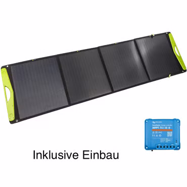 The mobile solar system including installation for the Mercedes-Benz Marco Polo, Horizon, Activity, Viano from 2004 onwards. Self-sufficient solar power for your campervan 200 watts